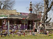 Grocery Store Covered in Folk Art