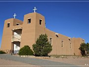 Sagrado Corazon de Jesus Church, Nambe Pueblo, ursprüngliche Church von 1790, nach einem Feuer 1945 wiederaufgebaut.