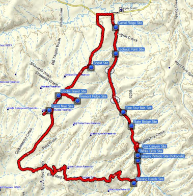 Canyon Pintado Map